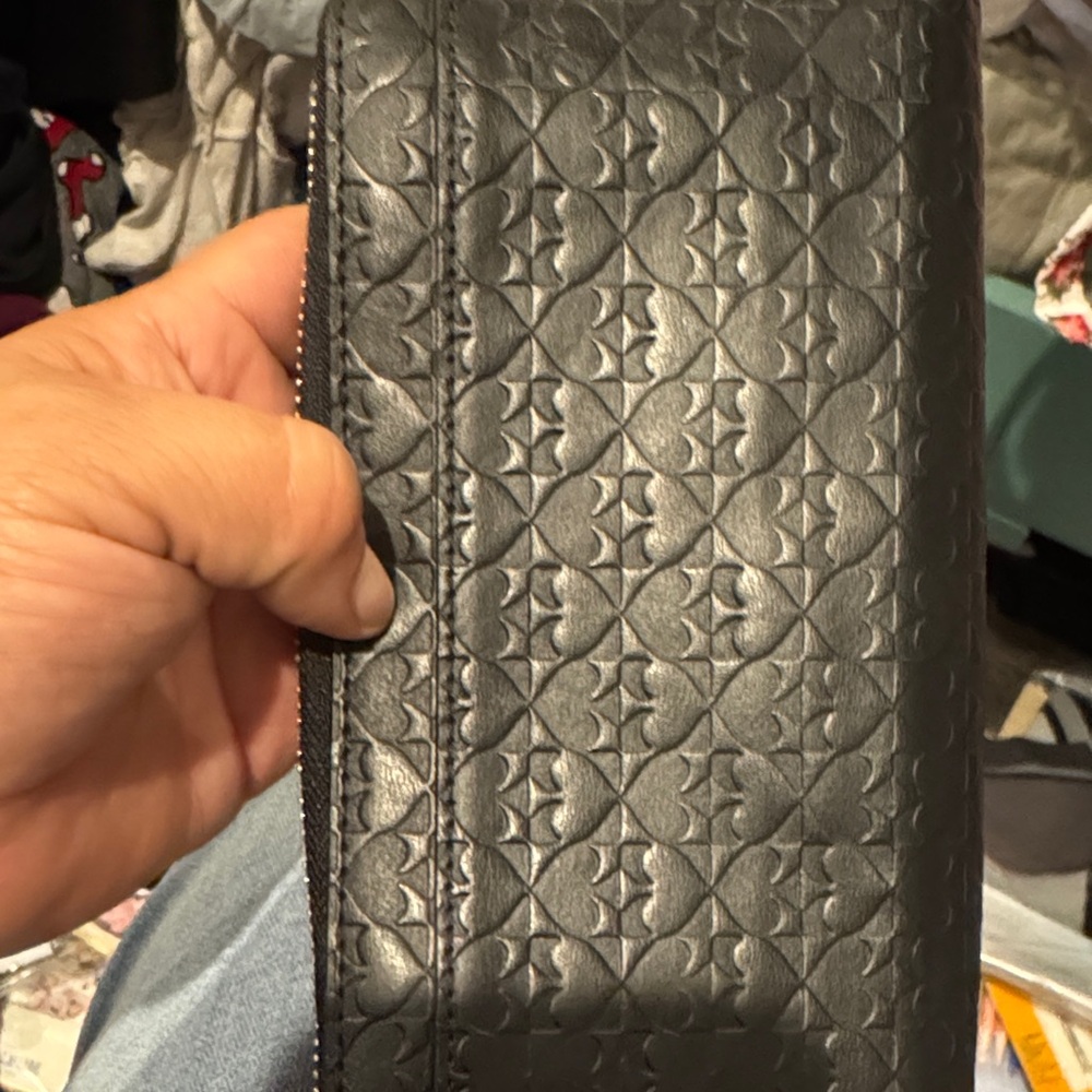 Kate Spade Black Embossed Wallet - Picture 4 of 6